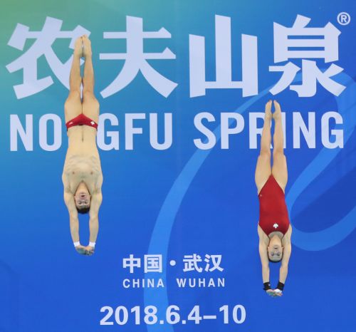 跳水世界杯在武漢體育中心開(kāi)幕</br>中國(guó)“夢(mèng)之隊(duì)”包攬首日兩金(圖4)