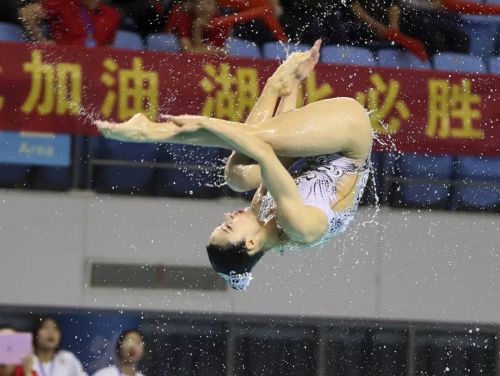 “水上芭蕾”究竟有多美？全國花樣游泳錦標(biāo)賽武漢“綻放”（附精美圖集）(圖10)