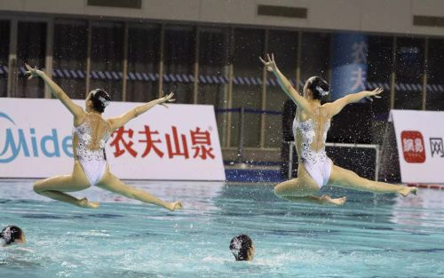 “水上芭蕾”究竟有多美？全國花樣游泳錦標(biāo)賽武漢“綻放”（附精美圖集）(圖11)